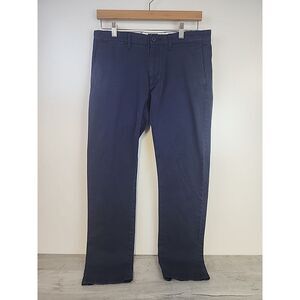 J. Crew Stretch Chino Pants Men's 30 x 30 Navy Blue Slim Pockets Straight‎ Leg